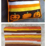 Smiling Pumpkins Pillow Free Crochet Pattern