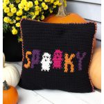 Spooky Halloween Pillow Free Crochet Pattern
