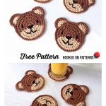 Teddy Bear Coasters Free Crochet Pattern