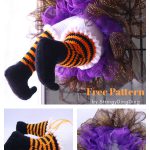 Witch Halloween Wreath Free Crochet Pattern