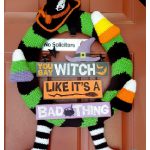 Witch Halloween Wreath Free Crochet Pattern