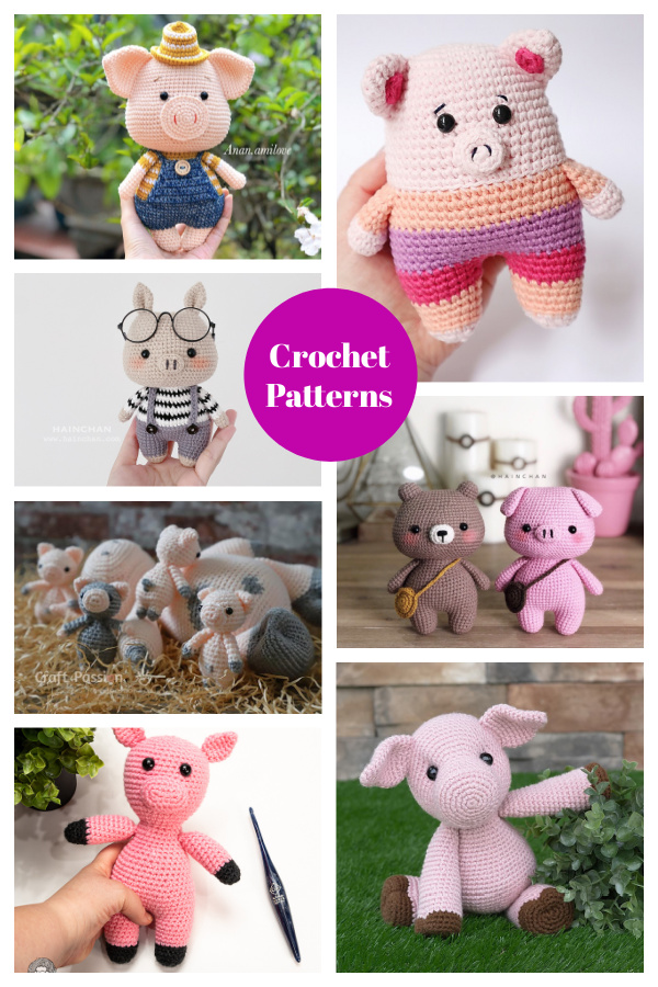 Adorable Amigurumi Pig Crochet Patterns 