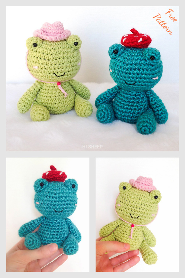 Amigurumi Frog in a Hat Free Crochet Pattern
