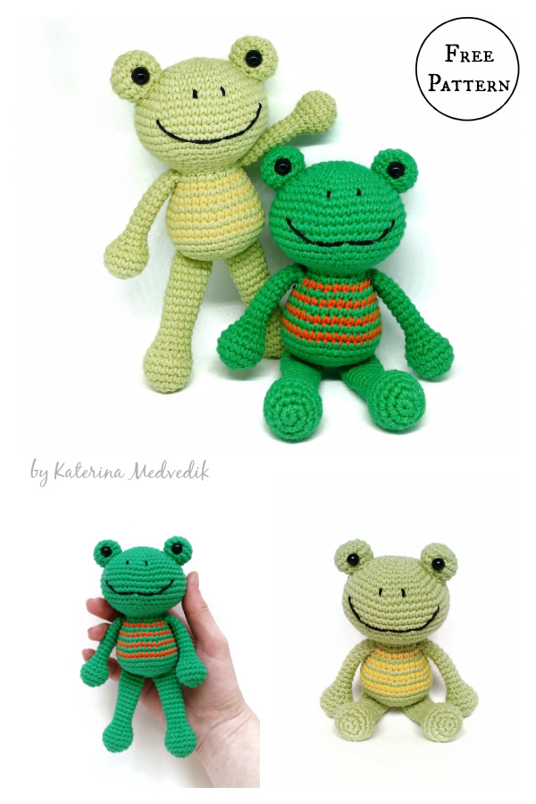 Amigurumi Striped Frog Free Crochet Pattern
