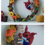 Autumn Squirrel Wreath Free Crochet Pattern