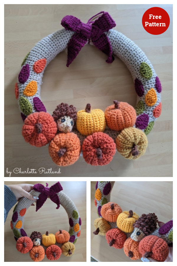 Autumn Wreath Free Crochet Pattern