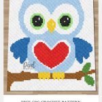 C2C Owl Love You Forever Blanket Free Crochet Pattern