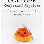 Candy Corn Amigurumi Keychain Free Crochet Pattern