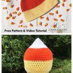 Candy Corn Hat Free Crochet Pattern and Video Tutorial