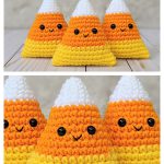 Candy Corn Keychain Free Crochet Pattern