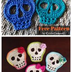 Day Of The Dead Skull Motif Free Crochet Pattern