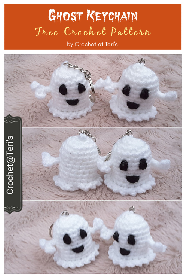 Ghost Keychain Free Crochet Pattern