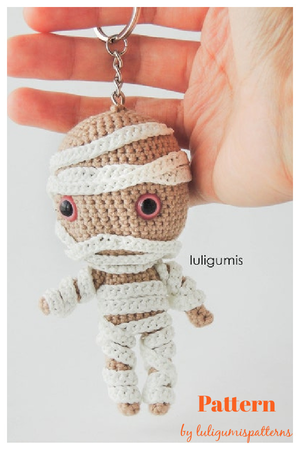 Amigurumi Monster Halloween Keychain Crochet Pattern
