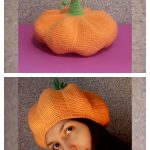 Halloween Pumpkin Beret Hat Crochet Pattern