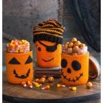 Halloween Pumpkin Jar Cozies Free Crochet Pattern