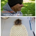 How to Crochet Unisex Celtic Weave Beanie Video Tutorial