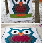 Owl Hexagon Blanket Free Crochet Pattern