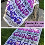 Perching Owls Mosaic Blanket Crochet Pattern