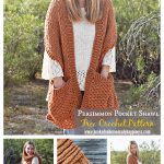 Persimmon Pocket Shawl Free Crochet Pattern