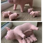 Pig with Piglets Crochet Pattern