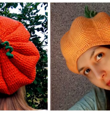 Pumpkin Beret Hat Crochet Patterns