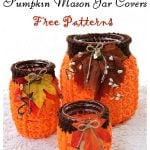 Pumpkin Mason Jar Covers Free Crochet Pattern