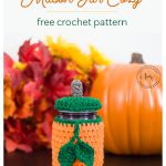 Pumpkin Mason Jar Cozy Free Crochet Pattern