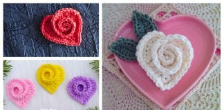 Rose Heart Free Crochet Pattern