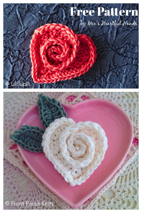 Rosy Heart Free Crochet Pattern