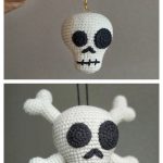 Skull Halloween Keychain Crochet Pattern