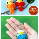 Small Bird Keychain and Bag Charm Free Crochet Pattern