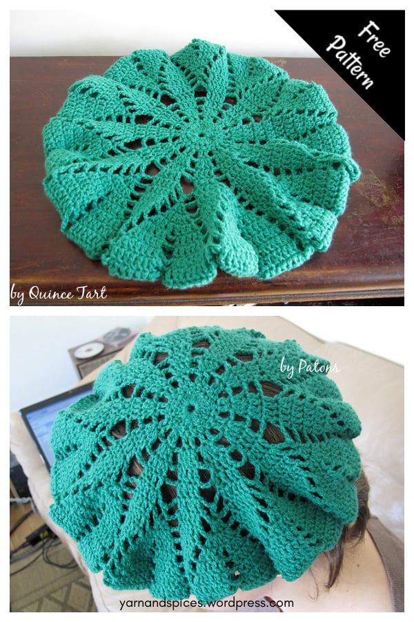 Spring Grass Beret Free Crochet Pattern