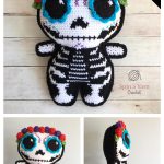 Sugar Skull Amigurumi Free Crochet Pattern