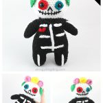 Sugar Skull Amigurumi Free Crochet Pattern
