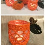 Trellis Pumpkin Jar Covers Free Crochet Pattern