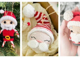 10+ Santa Christmas Ornament Crochet Patterns