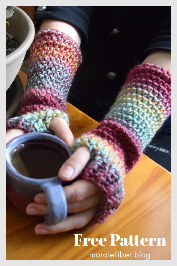 Basic Armwarmers Free Crochet Pattern