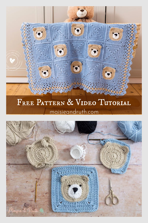 Bear Baby Blanket Free Crochet Pattern