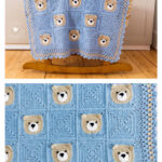 Bear Baby Blanket Free Crochet Pattern and Video Tutorial