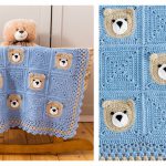 Bear Baby Blanket Free Crochet Pattern