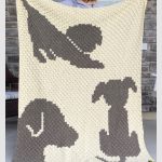C2C Dog Blanket Free Crochet Pattern