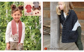 Children’s Pocket Scarf Crochet Patterns