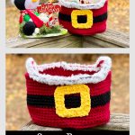 Christmas Santa Basket Free Crochet Pattern