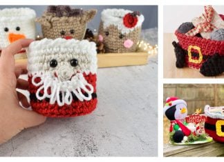 Christmas Santa Basket Free Crochet Pattern