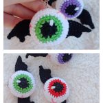 Eye with Wings Keychain Crochet Pattern