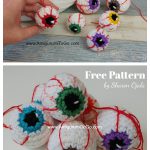 Eyeball Decoration Free Crochet Pattern