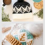 Fair Isle Colorwork Hat Free Crochet Pattern and Video Tutorial