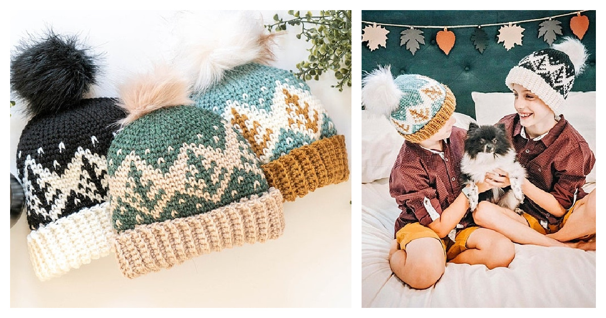 Fair Isle Colorwork Hat Free Crochet Pattern