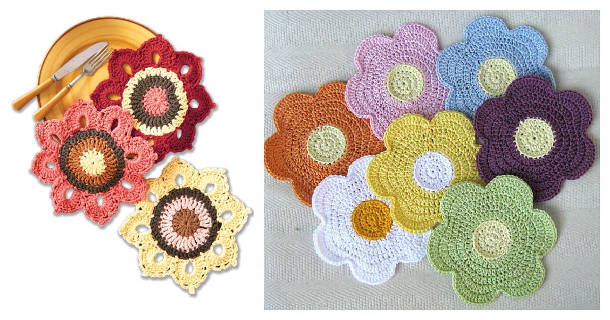 Powerful Petal Dishcloth Free Crochet Pattern