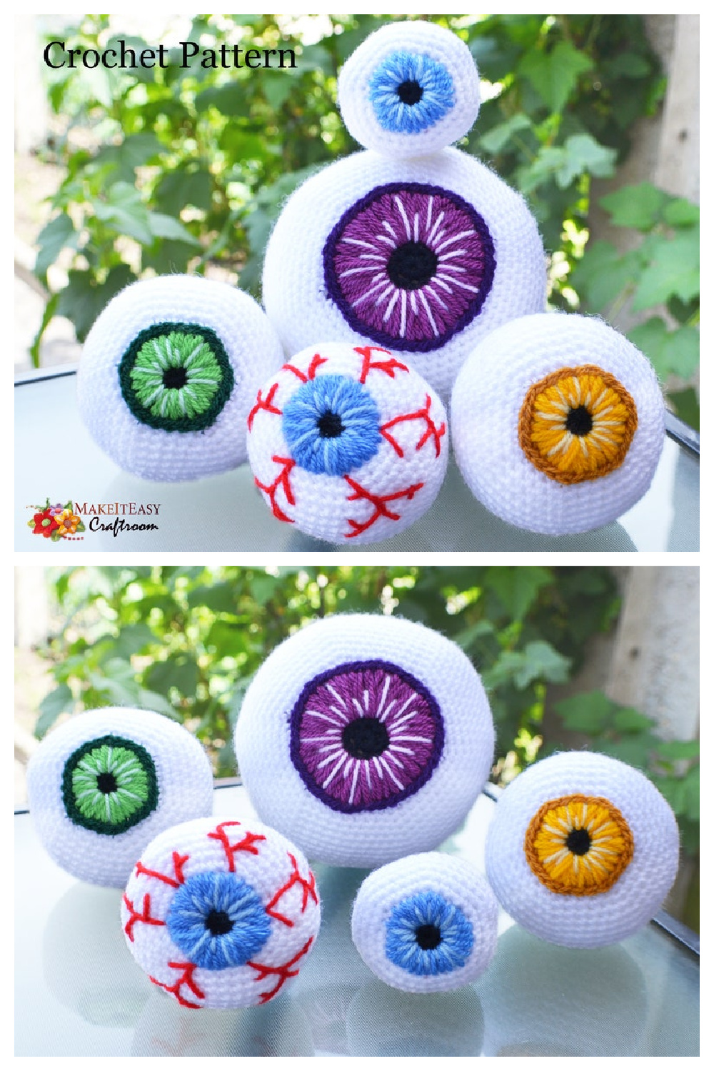 Halloween Eyeball Amigurumi Crochet Pattern